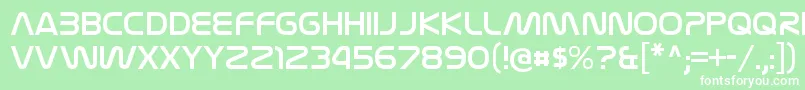 フォントNasalizationrgRegular – 緑の背景に白い文字