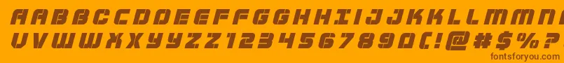 Supersubmarinetitleital Font – Brown Fonts on Orange Background