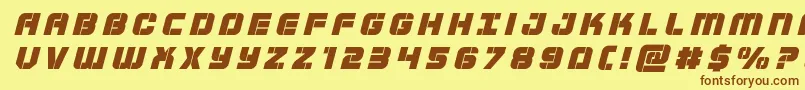 Supersubmarinetitleital Font – Brown Fonts on Yellow Background