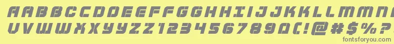 Supersubmarinetitleital Font – Gray Fonts on Yellow Background