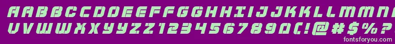 Supersubmarinetitleital Font – Green Fonts on Purple Background