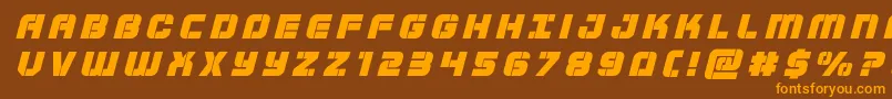 Supersubmarinetitleital Font – Orange Fonts on Brown Background