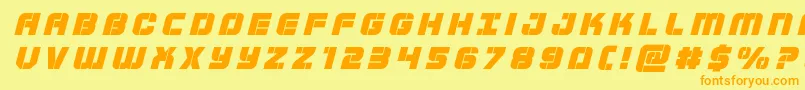 Supersubmarinetitleital Font – Orange Fonts on Yellow Background