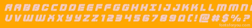 Supersubmarinetitleital Font – Pink Fonts on Orange Background