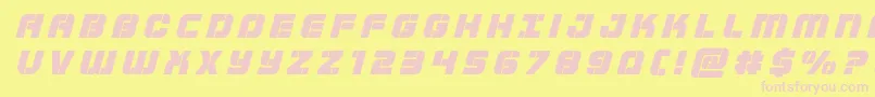 Supersubmarinetitleital Font – Pink Fonts on Yellow Background