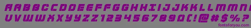 Supersubmarinetitleital Font – Purple Fonts on Gray Background