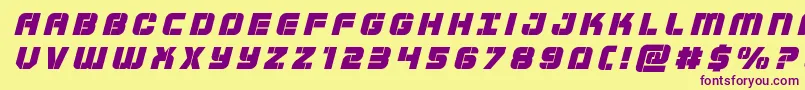 Supersubmarinetitleital Font – Purple Fonts on Yellow Background