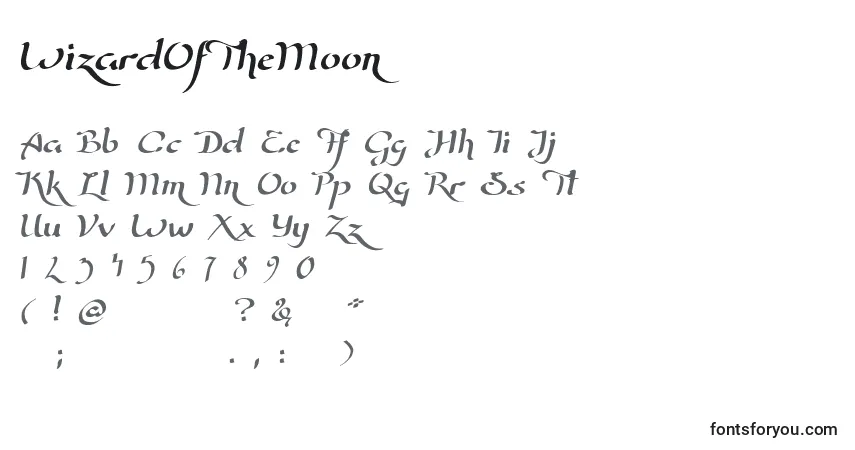Schriftart WizardOfTheMoon – Alphabet, Zahlen, spezielle Symbole