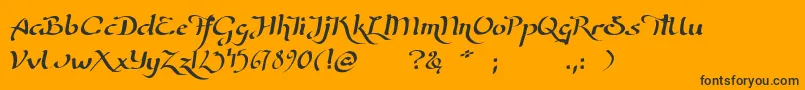 WizardOfTheMoon Font – Black Fonts on Orange Background