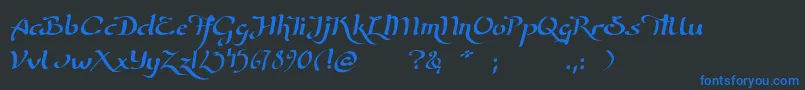 WizardOfTheMoon Font – Blue Fonts on Black Background