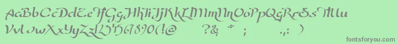 WizardOfTheMoon Font – Gray Fonts on Green Background