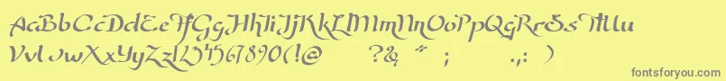 WizardOfTheMoon Font – Gray Fonts on Yellow Background