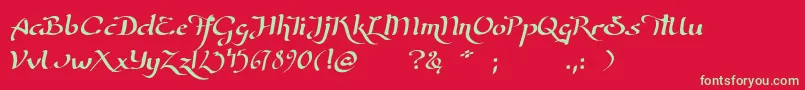 WizardOfTheMoon Font – Green Fonts on Red Background