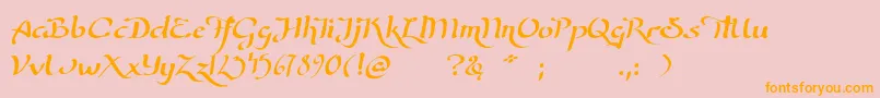 WizardOfTheMoon Font – Orange Fonts on Pink Background