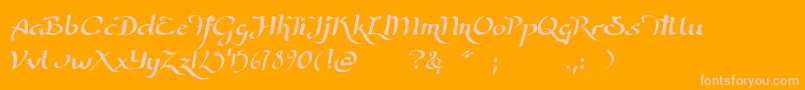 WizardOfTheMoon Font – Pink Fonts on Orange Background