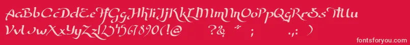 WizardOfTheMoon Font – Pink Fonts on Red Background