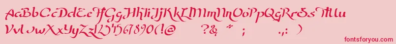 WizardOfTheMoon Font – Red Fonts on Pink Background