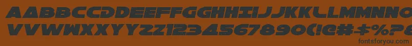 Galaxy1Italic-Schriftart – Schwarze Schriften auf braunem Hintergrund