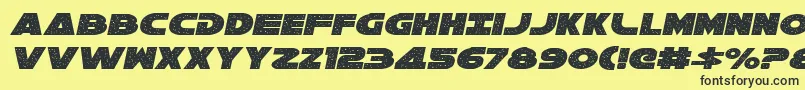 Galaxy1Italic-fontti – mustat fontit keltaisella taustalla