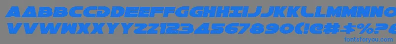 フォントGalaxy1Italic – 灰色の背景に青い文字