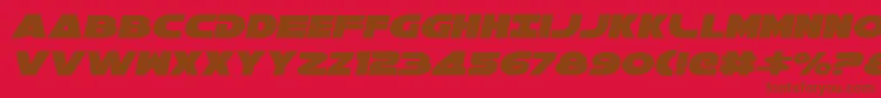 フォントGalaxy1Italic – 赤い背景に茶色の文字