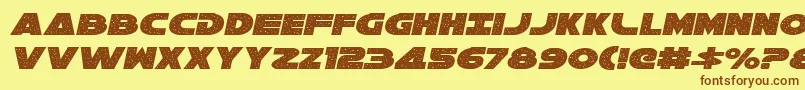 Galaxy1Italic Font – Brown Fonts on Yellow Background