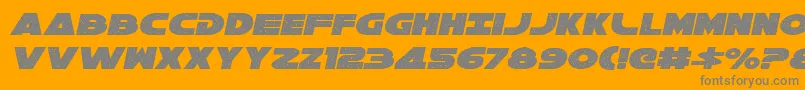 Galaxy1Italic Font – Gray Fonts on Orange Background