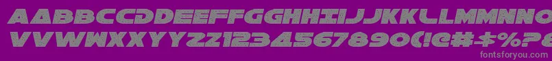 Galaxy1Italic-fontti – harmaat kirjasimet violetilla taustalla