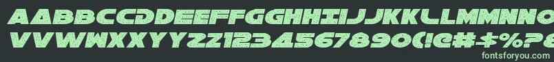 Galaxy1Italic Font – Green Fonts on Black Background