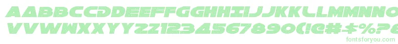 Galaxy1Italic-fontti – vihreät fontit valkoisella taustalla