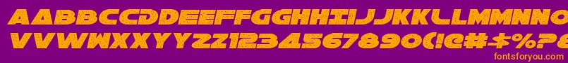 Police Galaxy1Italic – polices orange sur fond violet