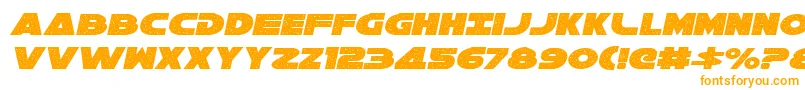 Galaxy1Italic-fontti – oranssit fontit valkoisella taustalla