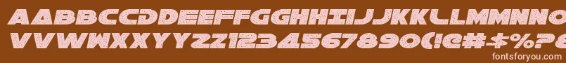 Galaxy1Italic-fontti – vaaleanpunaiset fontit ruskealla taustalla