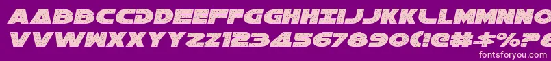 Galaxy1Italic-fontti – vaaleanpunaiset fontit violetilla taustalla