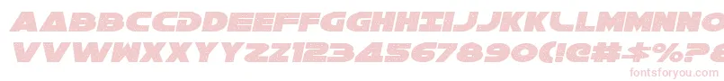 Police Galaxy1Italic – polices roses sur fond blanc