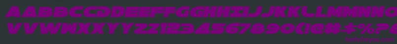 Fonte Galaxy1Italic – fontes roxas em um fundo preto