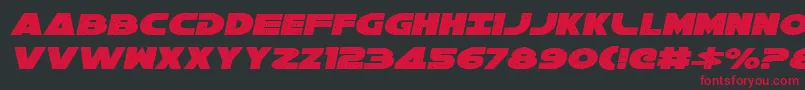 Galaxy1Italic Font – Red Fonts on Black Background