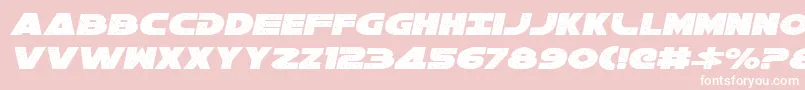 Czcionka Galaxy1Italic – białe czcionki na różowym tle