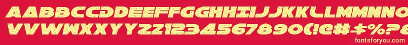 Police Galaxy1Italic – polices jaunes sur fond rouge