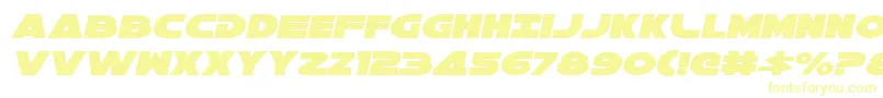 Шрифт Galaxy1Italic – жёлтые шрифты на белом фоне