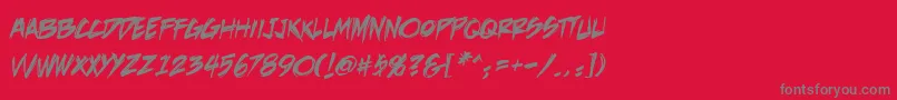 DeathrattlebbReg Font – Gray Fonts on Red Background