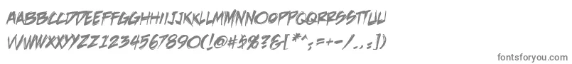 フォントDeathrattlebbReg – 白い背景に灰色の文字
