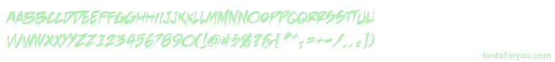 DeathrattlebbReg Font – Green Fonts on White Background
