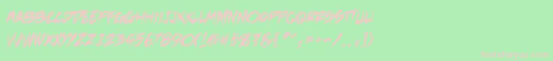 DeathrattlebbReg Font – Pink Fonts on Green Background