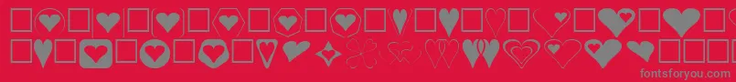Saiba mais sobre a fonte Hearts Fonte Hearts – fontes cinzas em um fundo vermelho