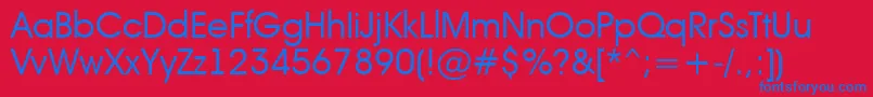AAvanteintBook Font – Blue Fonts on Red Background