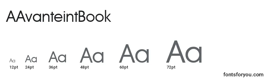 AAvanteintBook Font Sizes