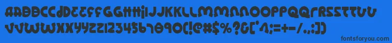 LionelCondensed Font – Black Fonts on Blue Background