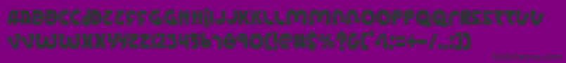 フォントLionelCondensed – 紫の背景に黒い文字