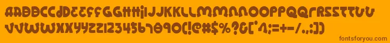 LionelCondensed Font – Brown Fonts on Orange Background